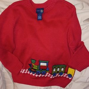Little boys sz 7 Embroidered Train Sweater